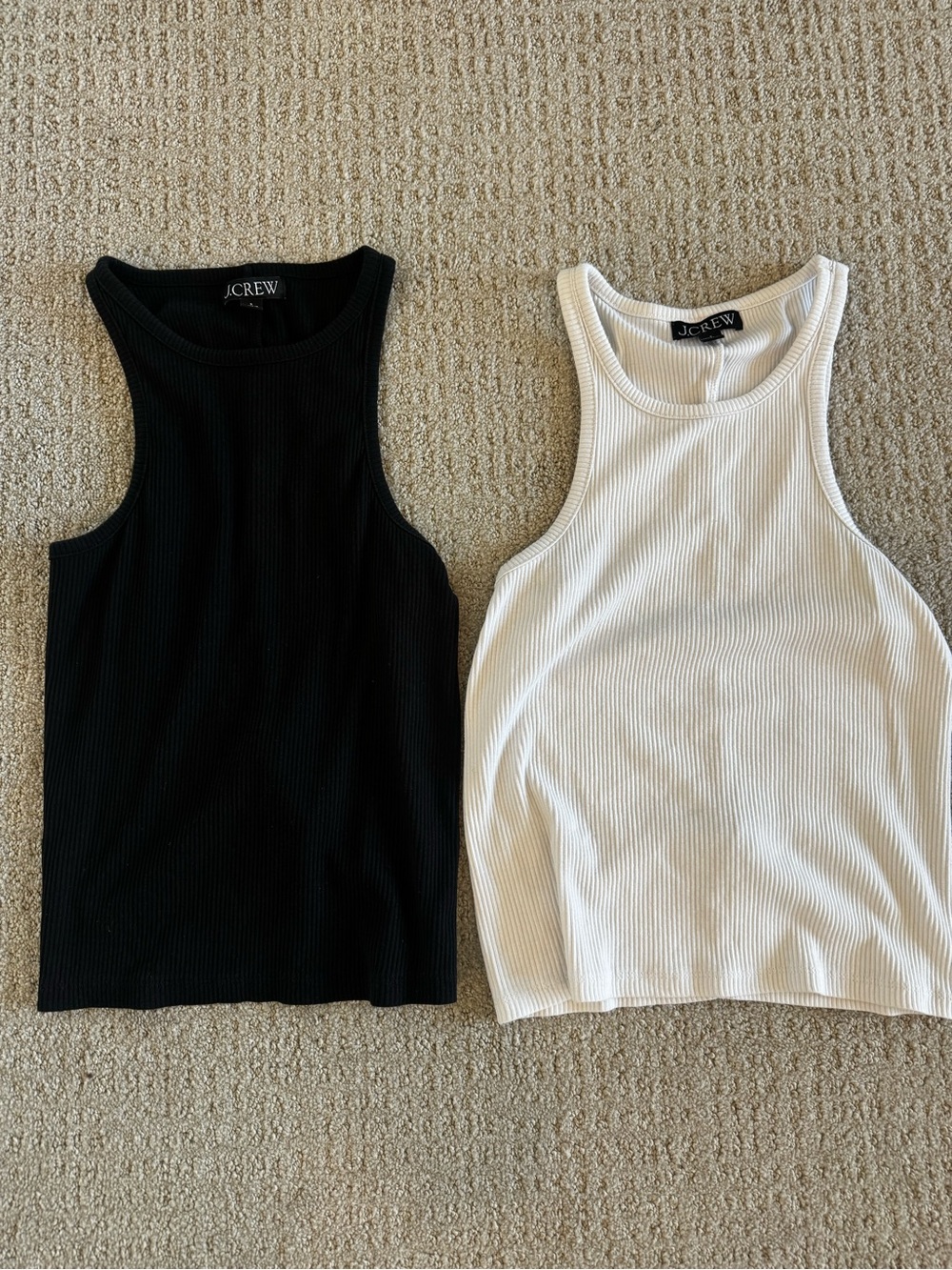 J.Crew Ribbed Tank Top set of 2- Black / White